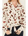 Image #3 - Ariat Women's Western Print Long Sleeve Button-Down Western Shirt, Cream, hi-res