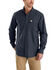 Image #1 - Carhartt Men's Rugged Flex Rigby Long Sleeve Work Shirt, Navy, hi-res