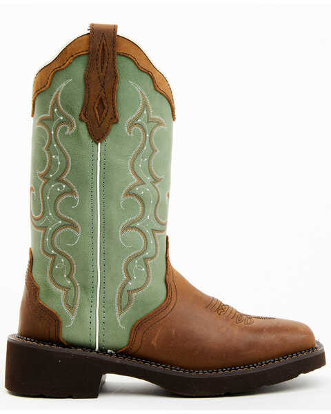 Image #2 - Justin Women's Raya Western Boots - Broad Square Toe, Brown, hi-res