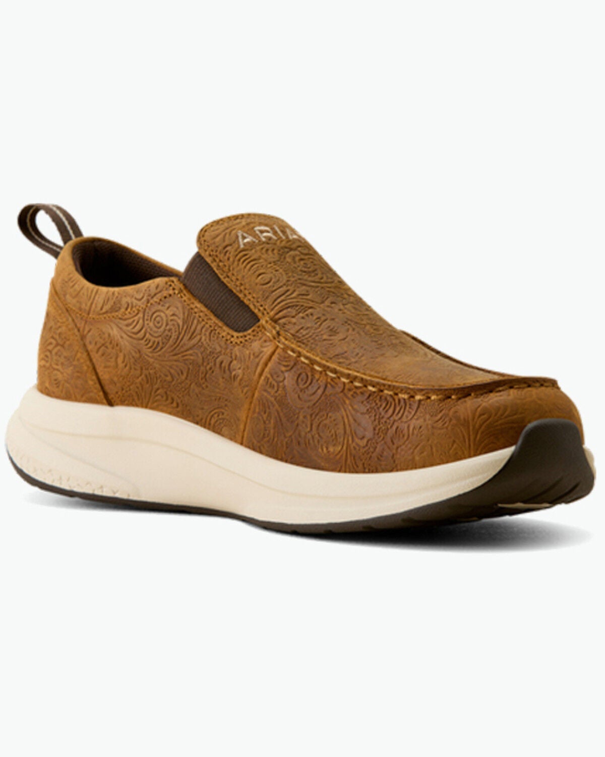 Ariat Women's Buckeye Slip-On Waterproof Shoes - Moc Toe, Brown, hi-res