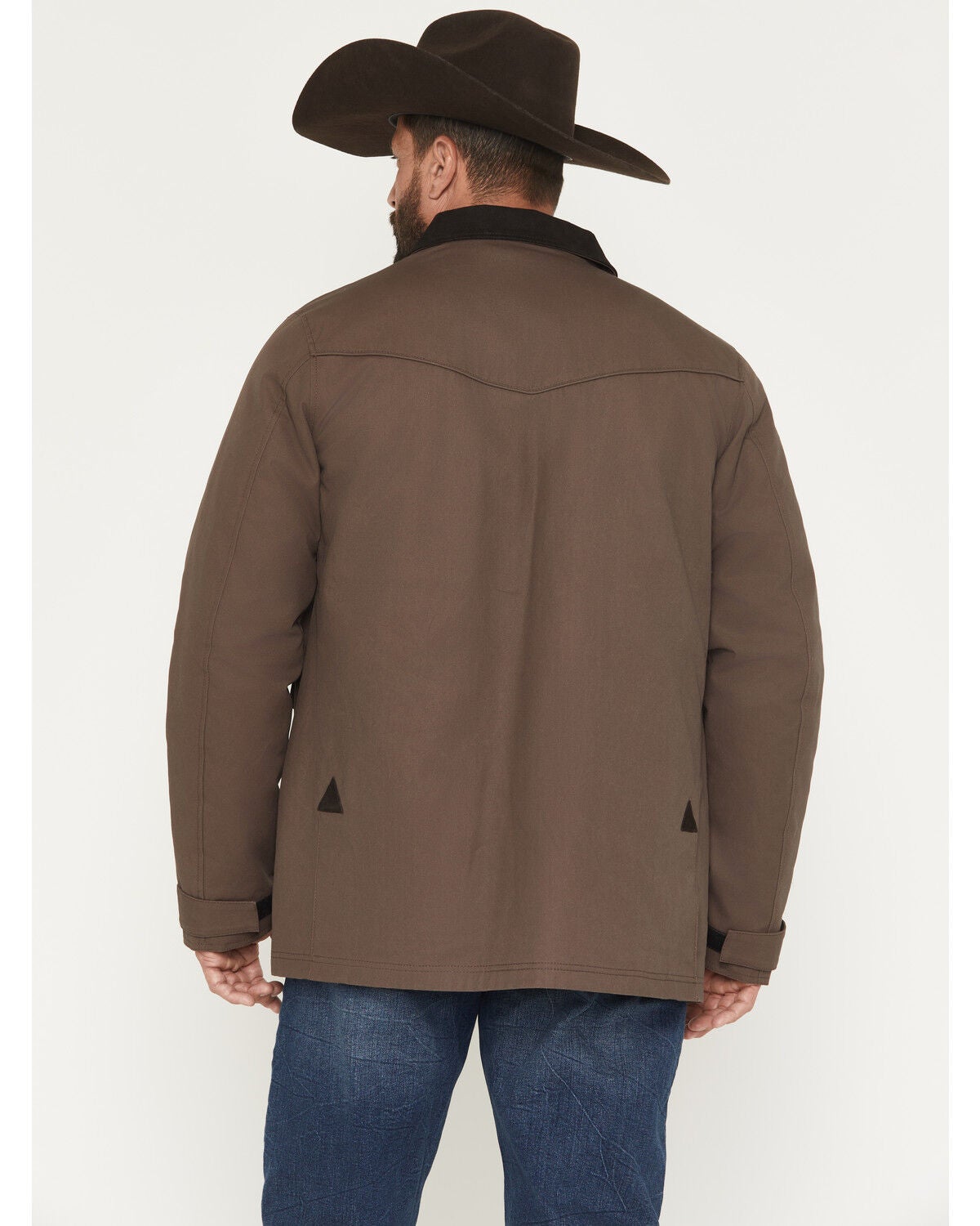 Image #4 - Cody James Men's Weston Canvas Long Rancher Jacket, Dark Brown, hi-res