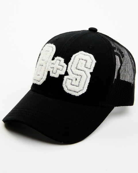 Image #1 - Brothers and Sons Men's B&S Varsity Patch Ball Cap, Black, hi-res