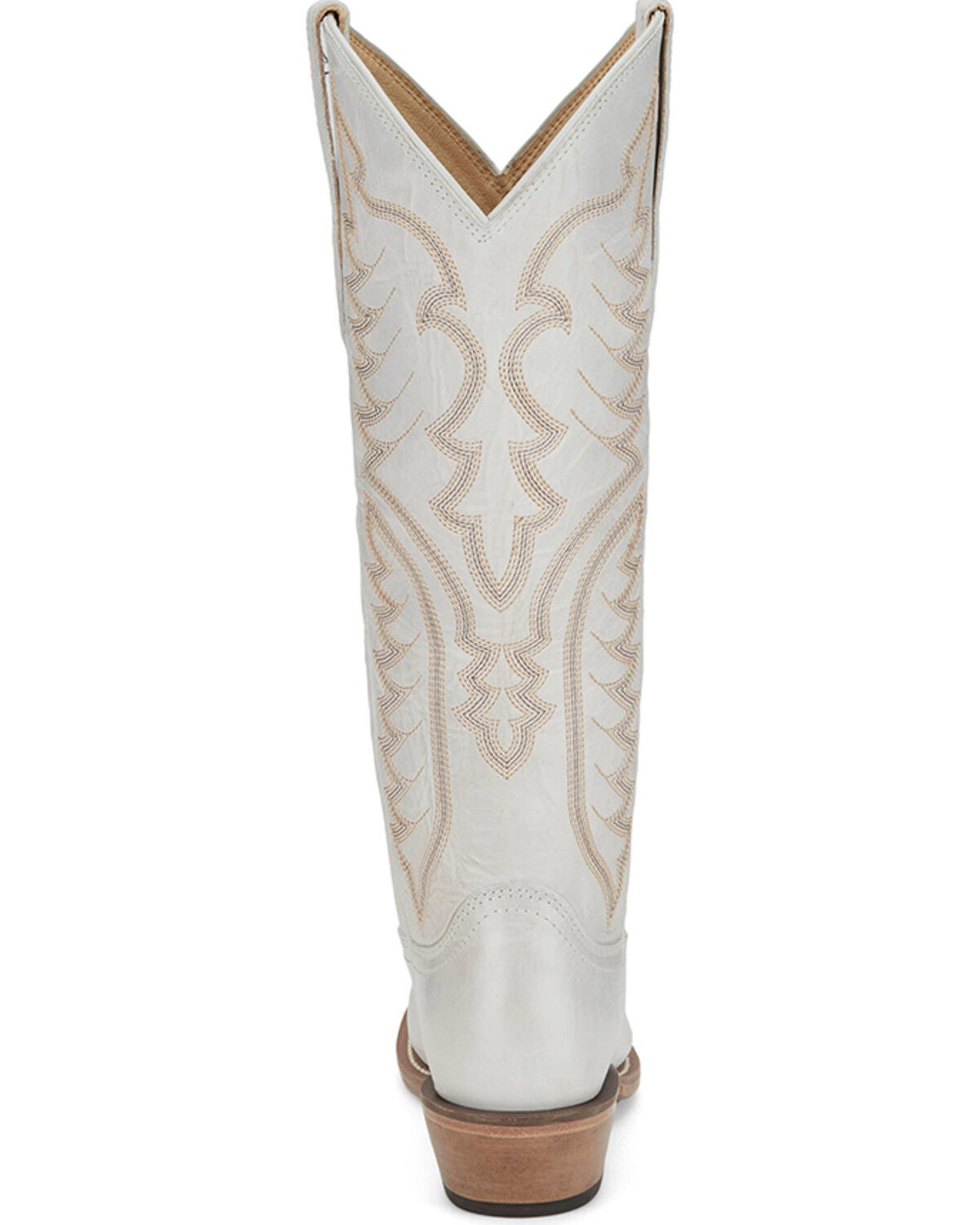 Image #5 - Justin Women's Evelyn Tall Western Boots - Snip Toe, Ivory, hi-res