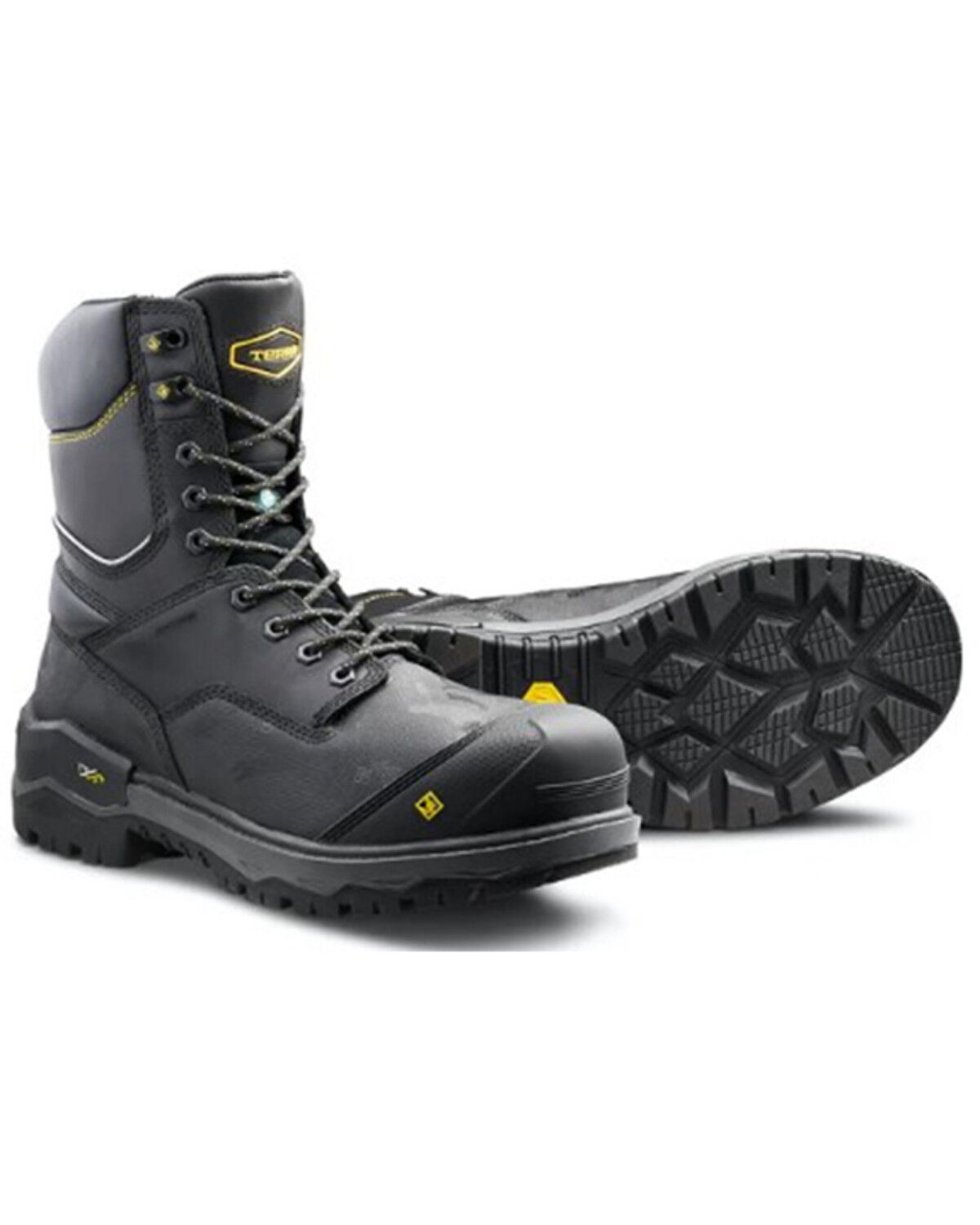 Image #1 - Kodiak Men's Gantry 8" Lace-Up Waterproof Work Boots - Composite Toe, Black, hi-res