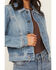 Image #3 - Rolla's X AC/DC Women's Medium Wash Lightning Denim Jacket, Medium Wash, hi-res
