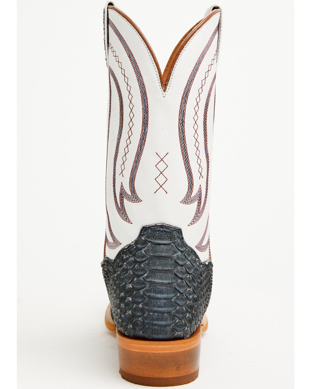 Image #5 - Dan Post Men's Exotic Python Belly Western Boots - Snip Toe, Blue, hi-res