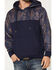 Image #3 - Hooey Men's Jimmy Southwestern Block Hooded Pullover, Navy, hi-res