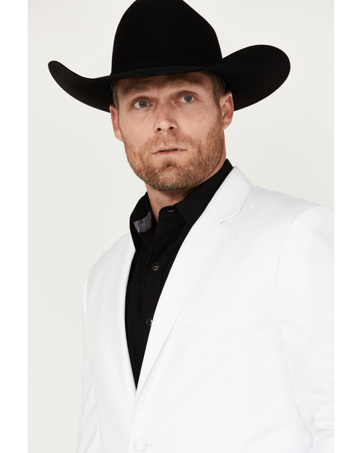 Image #3 - Cody James Men's Paisley Yoke Sportcoat, White, hi-res