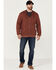 Image #2 - Brothers and Sons Men's Weathered French Terry Zip-Front Hooded Jacket, Red, hi-res