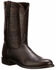 Image #1 - Lucchese Men's Majestic Roper Western Boots - Round Toe, Black Cherry, hi-res