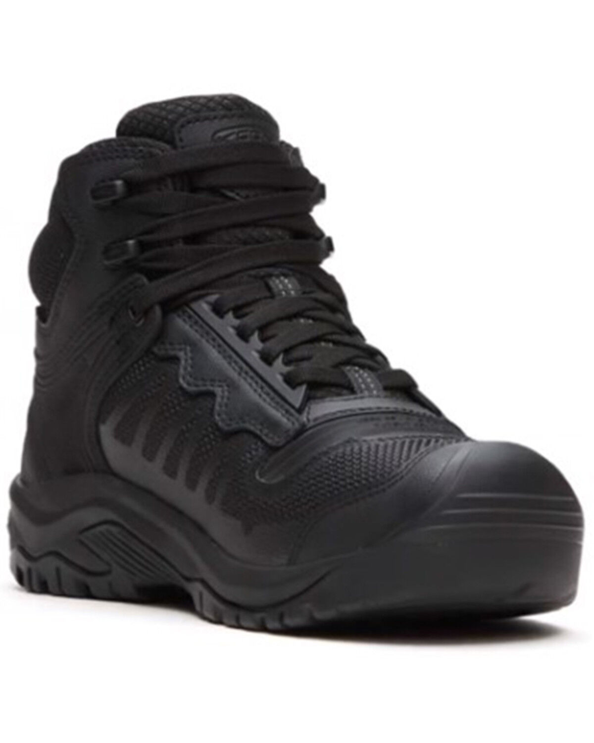 Image #1 - Keen Men's Reno Mid Waterproof Work Boots - Round Toe, Black, hi-res