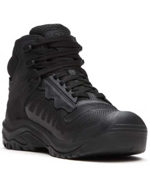 Keen Men's Reno Mid Waterproof Work Boots - Round Toe, Black, hi-res