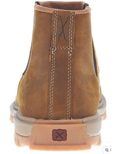 Image #5 - Twisted X Women's 4" Chelsea UltraLite X Distressed Work Boots - Moc Toe , Brown, hi-res