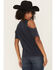 Image #4 - Shyanne Women's All American Rodeo Cold Shoulder Short Sleeve Graphic Tee, Indigo, hi-res