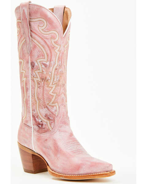 Image #1 - Dan Post Women's Cherry Bomb Tall Western Boot - Snip Toe, Pink, hi-res