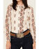 Image #3 - Shyanne Women's Printed Long Sleeve Riding Shirt, Cream, hi-res