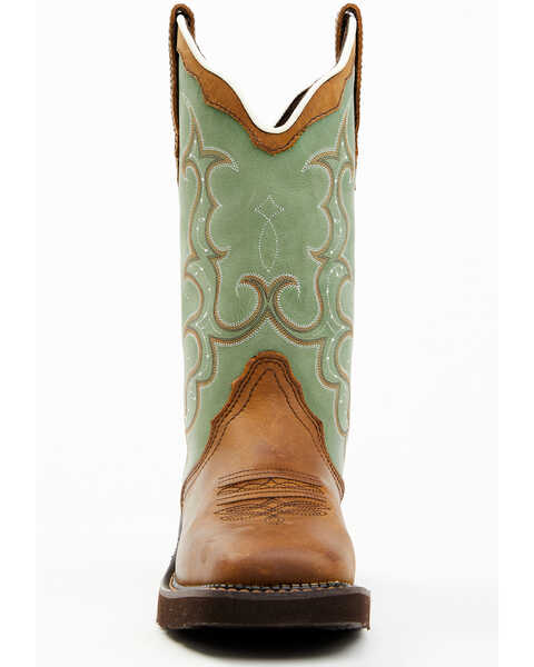 Image #4 - Justin Women's Raya Western Boots - Broad Square Toe, Brown, hi-res