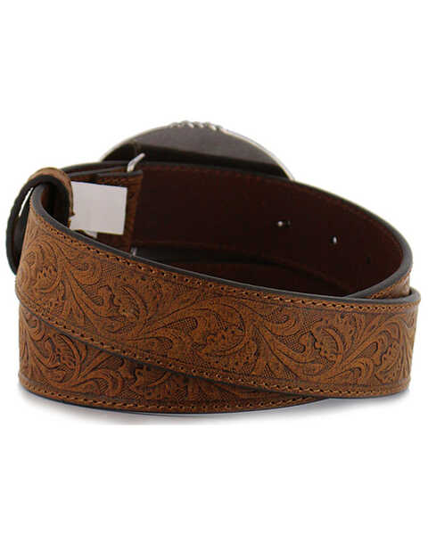 Product Name: Cody James Men's Bronc Buckle Tooled Leather Belt
