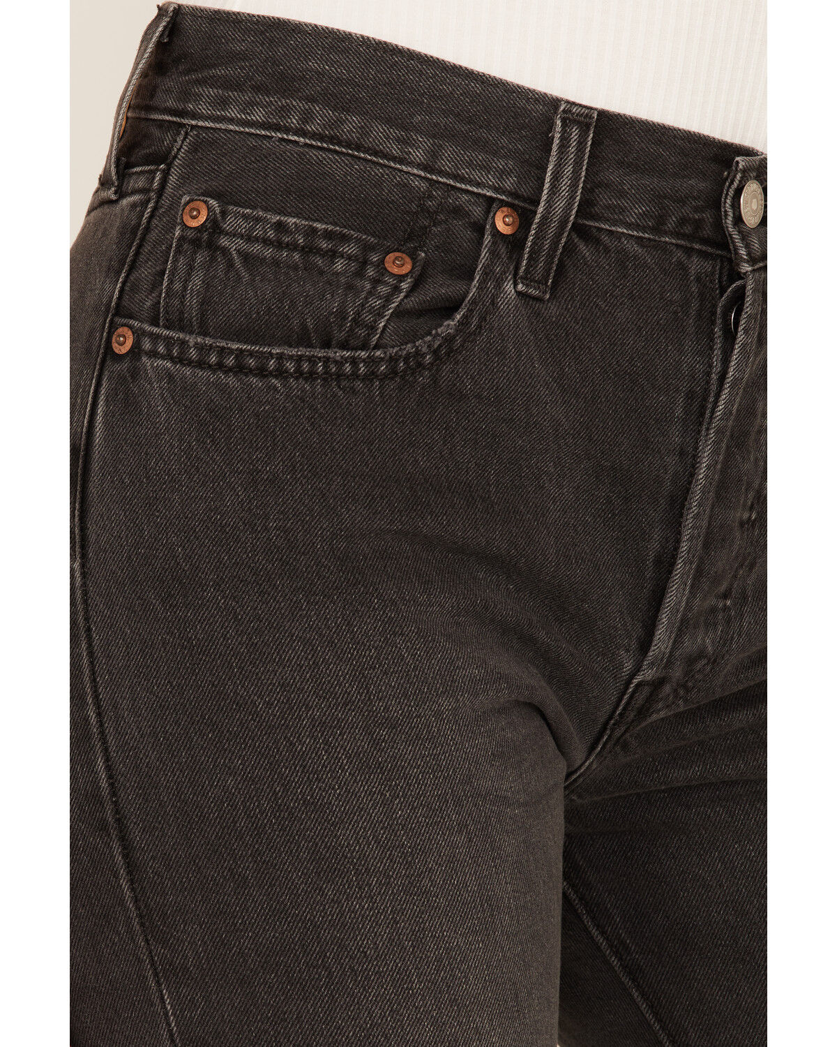 Image #2 - Levi's Women's 501 High Rise Straight Cropped Jeans, Black, hi-res