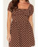 Image #3 - Originality Women's Boot Barn Exclusive Polka Dot Tie Back Mini Dress, Brown, hi-res