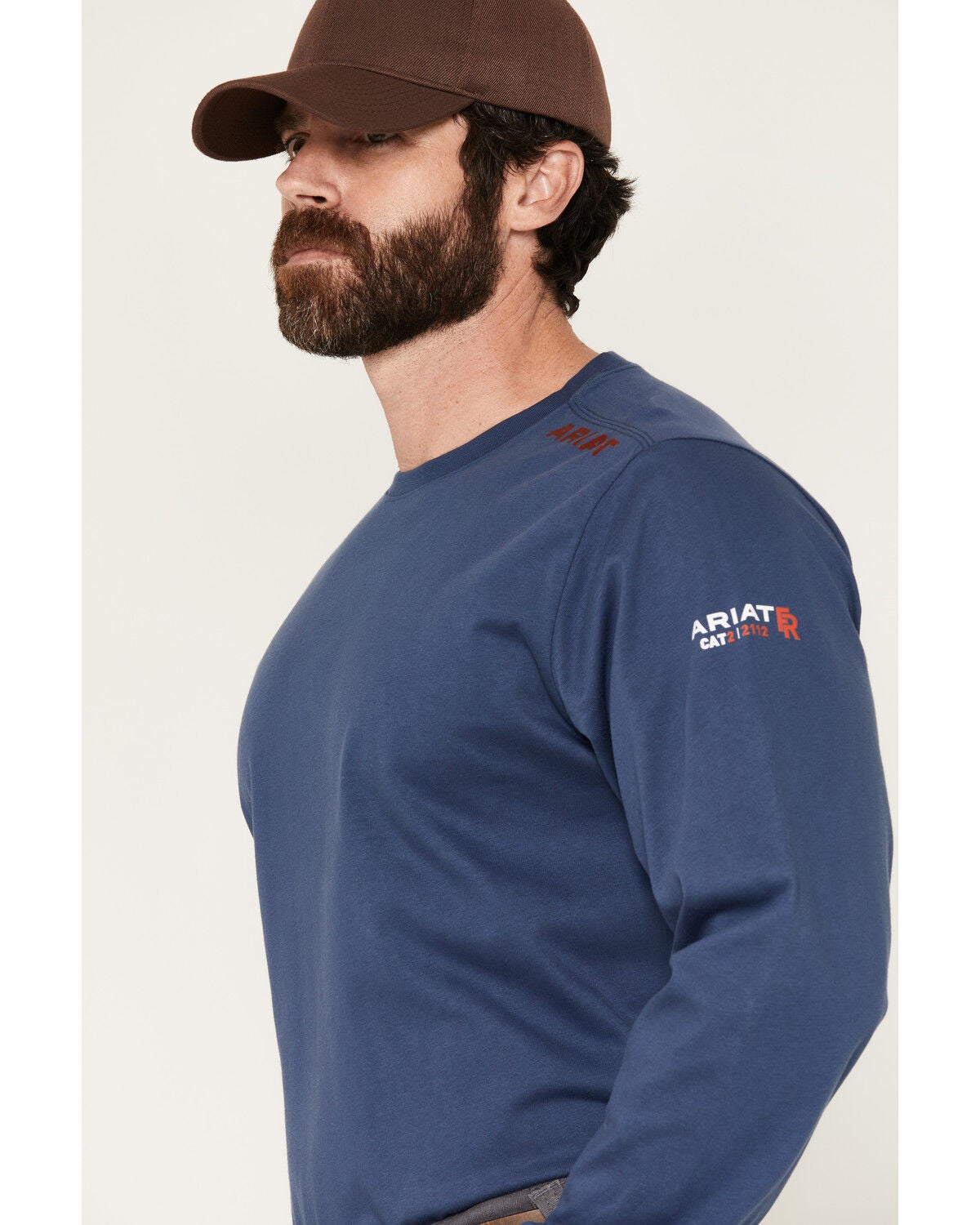 Image #3 - Ariat Men's FR Born For This Long Sleeve Work T-Shirt, Blue, hi-res