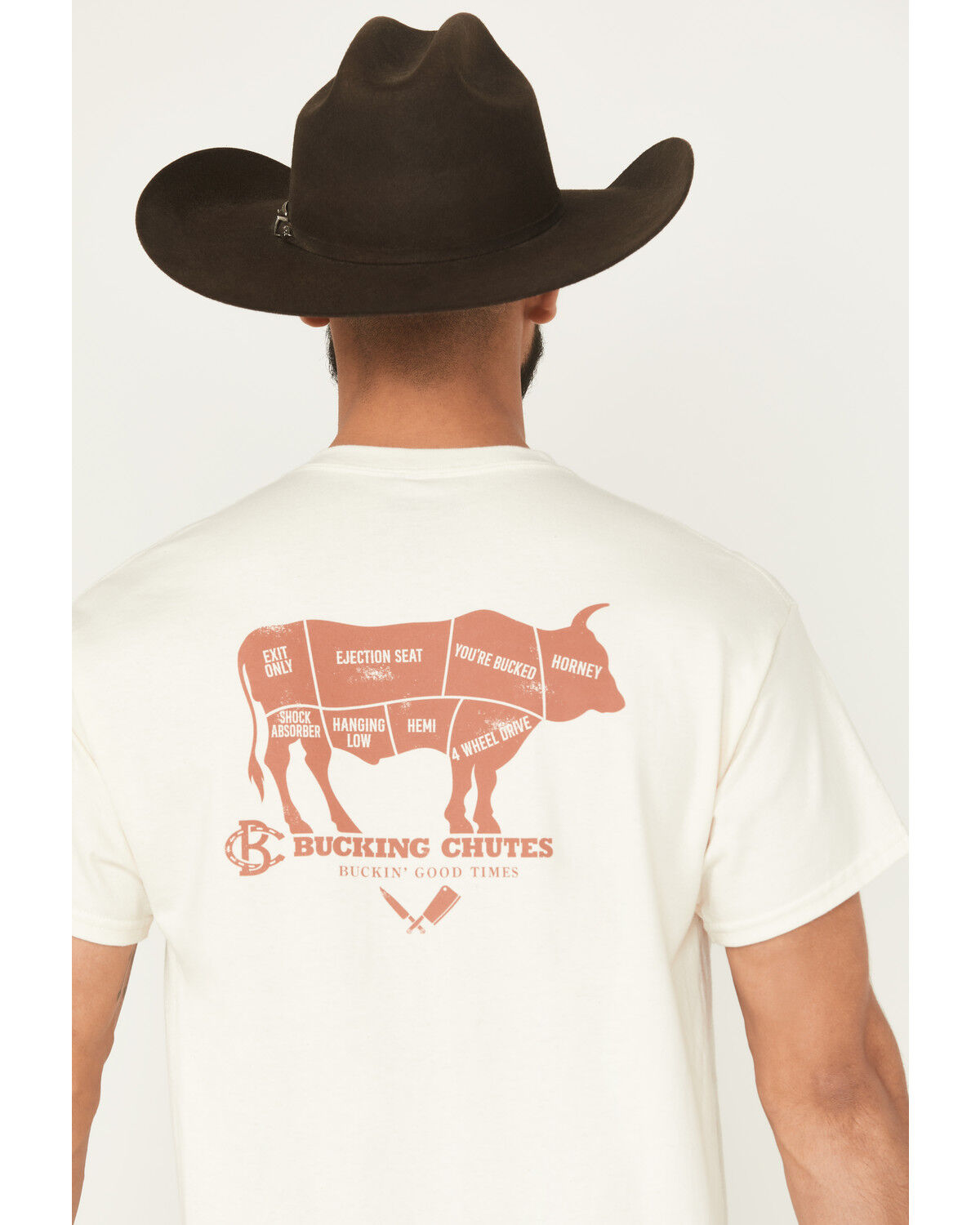 Image #4 - Bucking Chutes Men's Prime Cuts Short Sleeve Graphic T-Shirt, Natural, hi-res