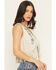 Image #2 - Shyanne Women's Embroidered Faux Suede Cropped Vest, Oatmeal, hi-res