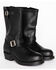 Brothers & Sons Men's Engineer Motorcycle Boots - Round Toe, Black, hi-res
