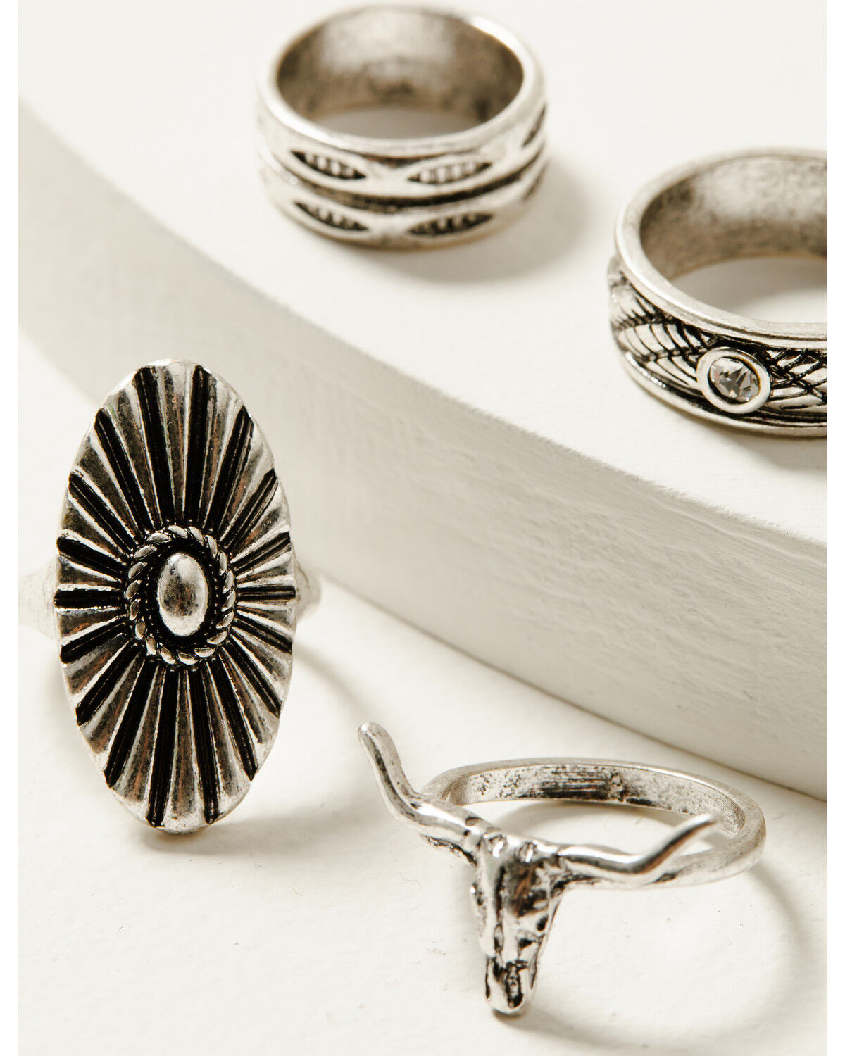 Image #2 - Idyllwind Women's Silver Catalina 5-piece Ring Set, Silver, hi-res