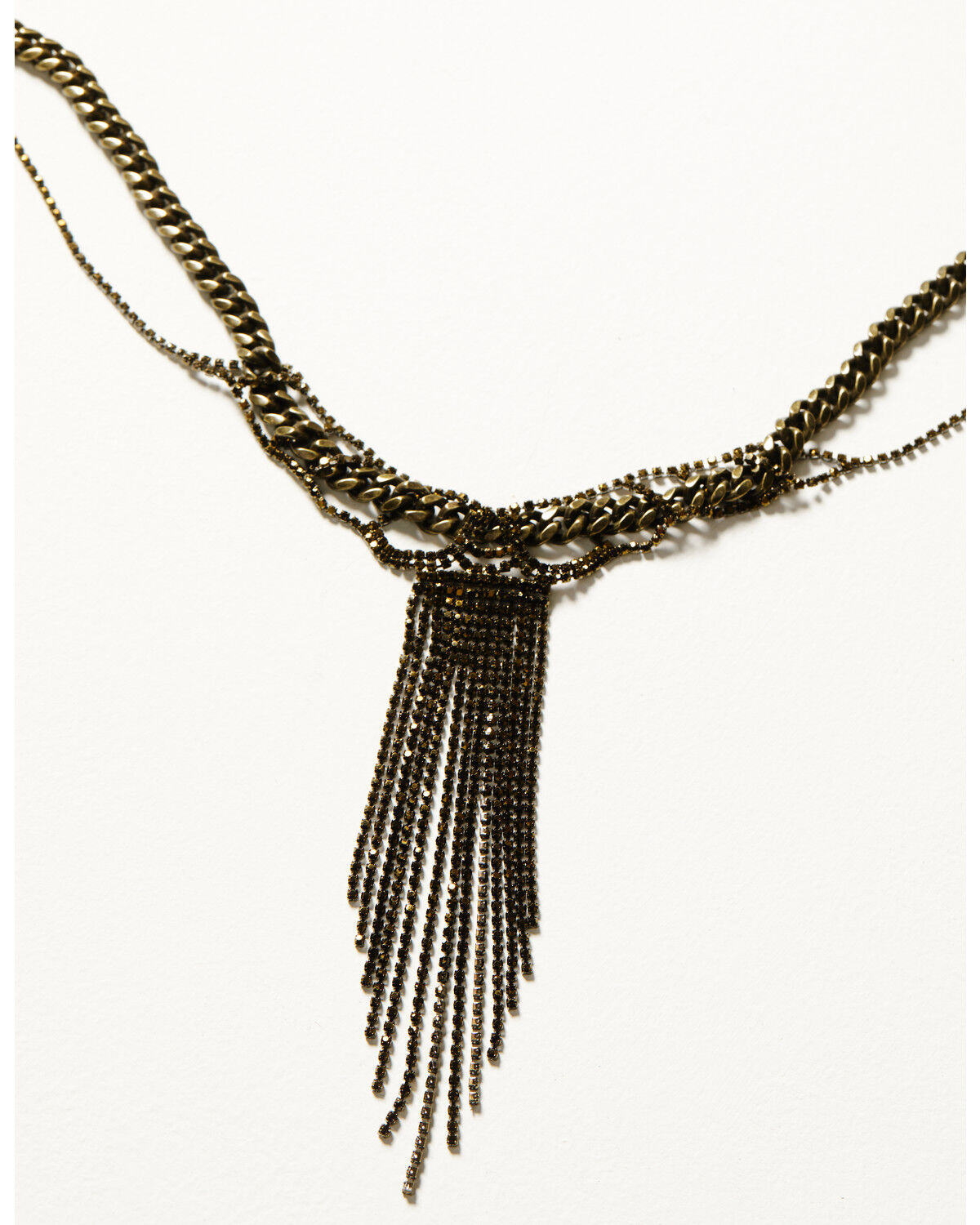 Image #1 - Wonderwest Women's Fringe Statement Necklace, Pewter, hi-res