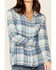 Image #2 - North River Women's Crinkle Ryn Plaid Shirt , Blue, hi-res