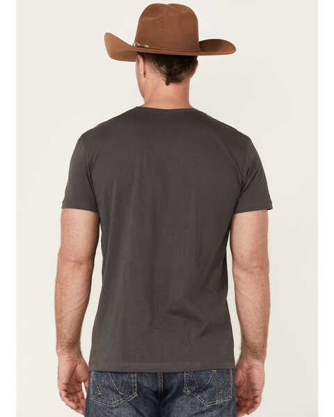 Cody James Men's Charcoal Live Free Graphic Short Sleeve T-Shirt , Charcoal, hi-res
