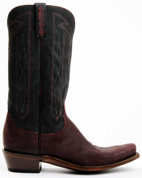 Image #2 - Lucchese Men's Brazos Western Boot , Wine, hi-res