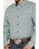 Image #3 - RANK 45® Men's Rampage Geo Long Sleeve Button-Down Western Shirt, Green, hi-res