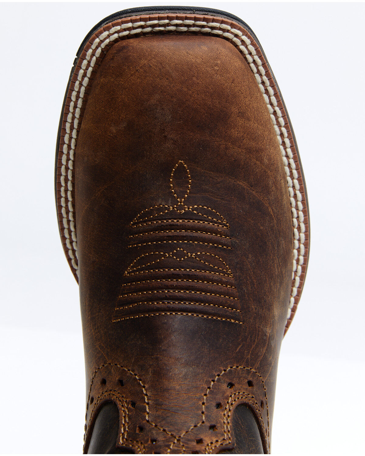 Image #6 - RANK 45® Women's Lite Flag Western Performance Boots - Broad Square Toe, Brown, hi-res