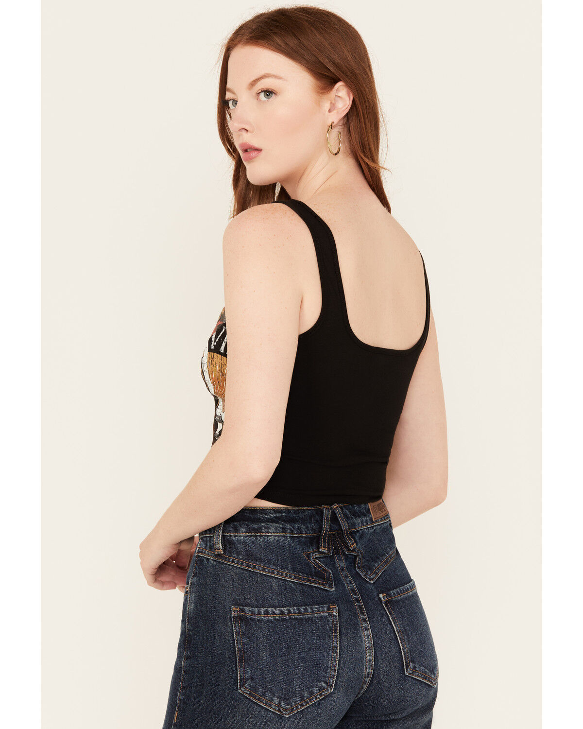 Image #4 - Originality Women's Guitar Print Graphic Cropped Tank Top, Black, hi-res