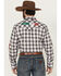 Image #4 - Wrangler Men's Plaid Print Logo Long Sleeve Snap Western Shirt - Tall, Black, hi-res