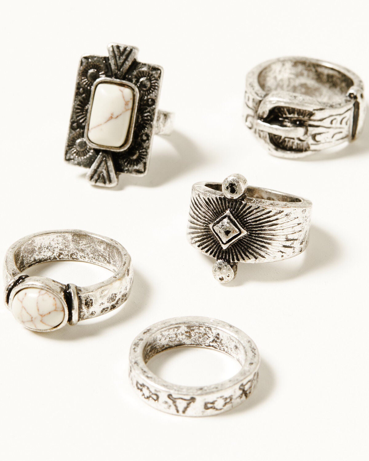 Idyllwind Women's Ashland Thunderbird Ring Set - 5 Piece, Silver, hi-res