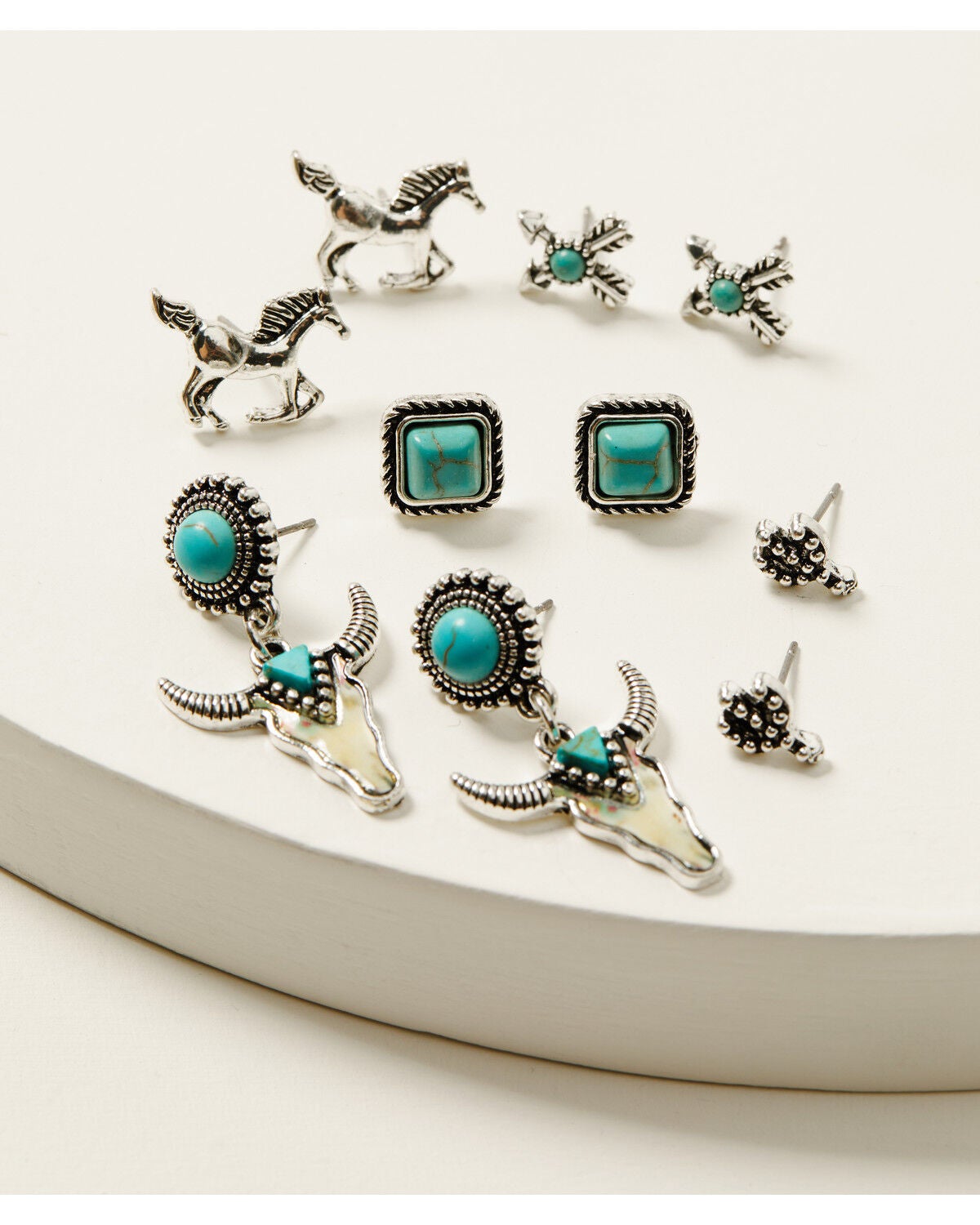 Image #1 - Shyanne Women's Wild West Earring Set - 5 Piece, Turquoise, hi-res