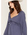 Image #2 - Ash & Violet Women's Solid Long Sleeve Mini Dress, Navy, hi-res