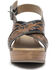 Image #3 - Myra Bag Women's Flower Ridge Hand-Tooled Sandals, Brown, hi-res