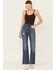 Image #1 - Levi's Premium Women's Dark Wash 70s High Rise Stretch Flare Jeans, Dark Wash, hi-res