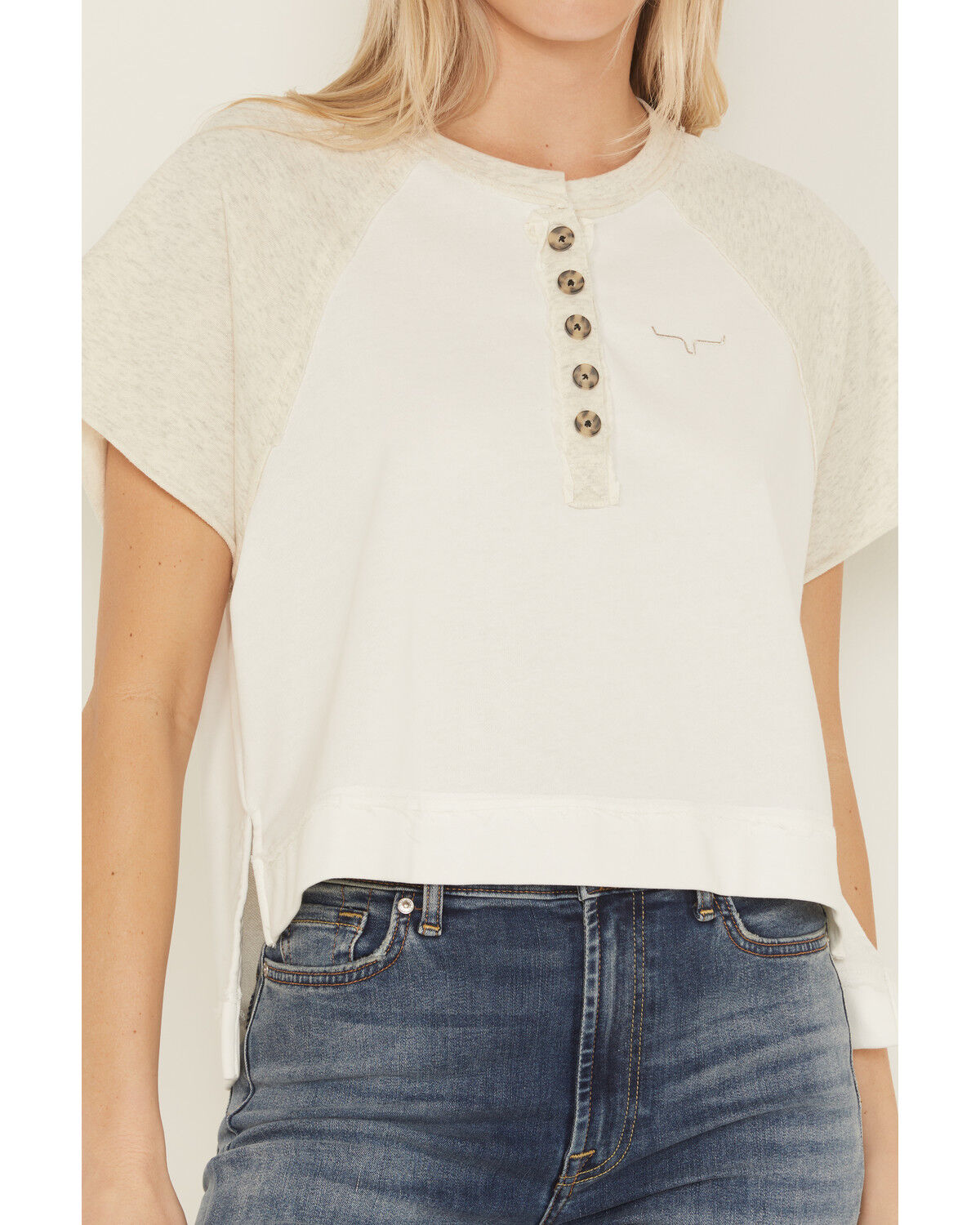Image #3 - Kimes Ranch Women's Colorblock Short Sleeve Henley Tee, White, hi-res