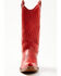 Image #4 - Planet Cowboy Women's It's All Red To Me Leather Western Boot - Snip Toe , Red, hi-res