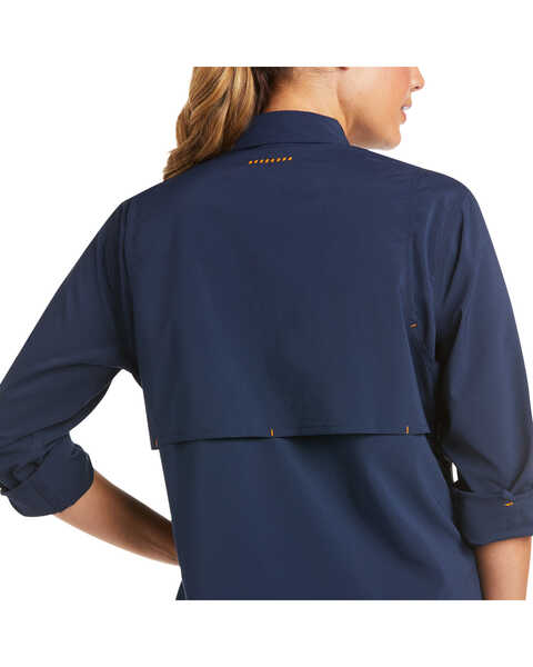 Image #3 - Ariat Women's Rebar Made Tough VentTEK DuraStretch Work Shirt , Navy, hi-res
