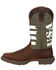 Image #3 - Durango Men's Army Green USA Western Performance Boots - Square Toe, Brown, hi-res