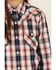 Image #2 - Ariat Girls' R.E.A.L Dynamic Plaid Print Southwestern Yoke Long Sleeve Western Shirt  , Multi, hi-res