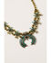 Shyanne Women's Golden Dreamcatcher Squash Blossom Bib Necklace, Gold, hi-res