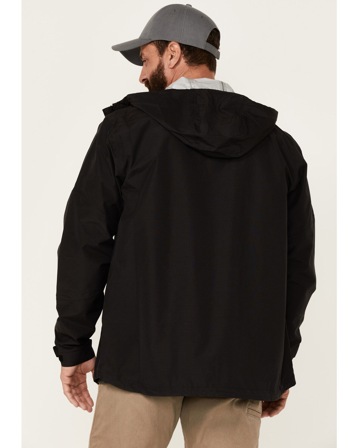 Image #4 - ATG by Wrangler Men's All-Terrain Black Zip-Front Hooded Rain Jacket, , hi-res