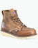 Image #1 - Carolina Men's AMP 6" Roughout Moc Wedge Work Boots - Soft Toe, Brown, hi-res